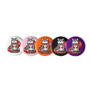 Set of pin buttons